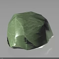 Green Polyhedral Raw Stone Material With Natural Textured Surface And Glossy Finish