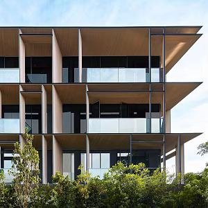 Modern Residential Building Overlapping House 3d model