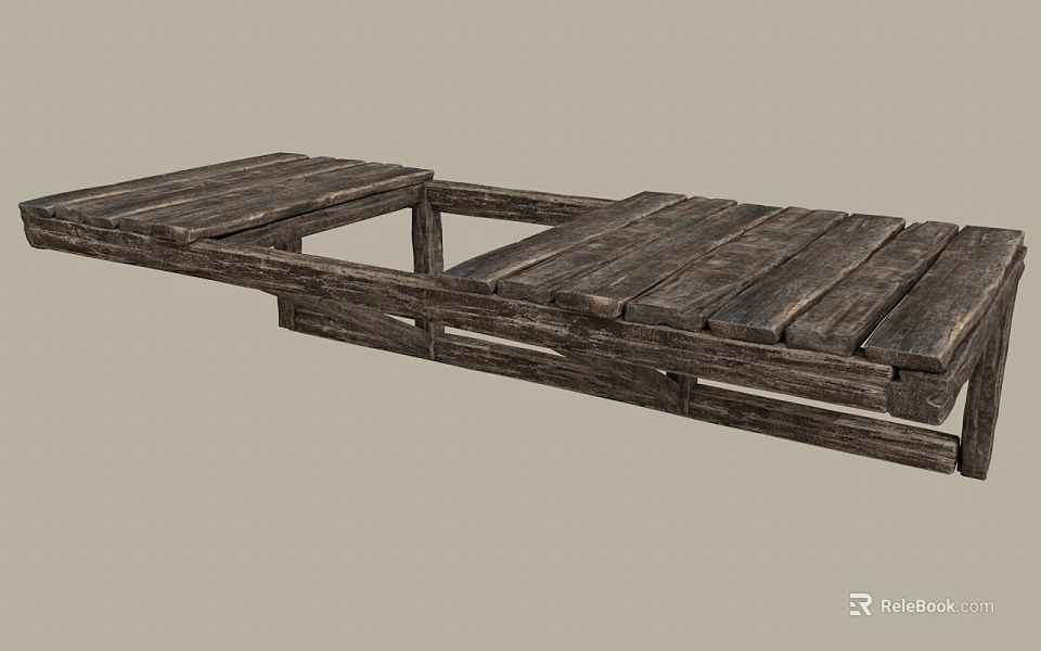 Rustic Wooden Decorative Ornament Combination With Natural Grain And Handcrafted Details 3d model 