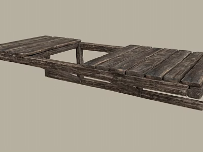 Rustic Wooden Decorative Ornament Combination With Natural Grain And Handcrafted Details 3d model
