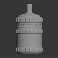 White Household Water Storage Jug With Plastic Body And Transparent Bottom For Daily Use
