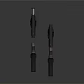 Black Tactical Pistols With Silencers And Ergonomic Grips On Dark Background