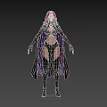 Striking Game And Movie Character With Red Hair Black Cape And Long Boots
