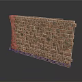 Modern Stone Wall Interior Design With Natural Brown Brick Construction And Texture 3d model