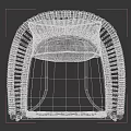 Modern Woven Bar Stools With Metal Frame Gray Cushion And Backrest Design