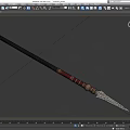 Gun pike halberd war halberd spear war spear ge game weapon cold weapon long handle weapon simple model low model low face several times era weapon 3d model