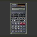 Electronic Calculator With Functional Buttons And 3d model