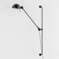 Modern Black Wall Lamp With Adjustable Arm For Minimalist Interior Lighting Design 3d model