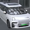 White Electric MPV With Modern Design Sunroof Unique Front Grille And Luxury Exterior