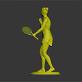 Stylish Red Tennis Dress For Female Figure With Racket On White Base