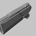Futuristic Sci Fi Weapon 3D Rendered Handgun With Metallic Sleek Structure And Dark Purple Color