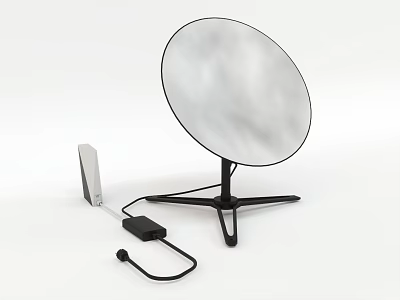 High Performance Commercial Satellite Dish with Stand Cable and Receiver for Business Use 3d model