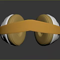 Gold And Silver Over Ear Headphones With Modern Design And Shiny Metallic Finish