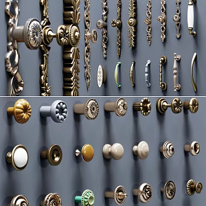 European-style handle combination 3d model