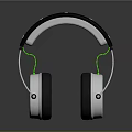 Modern Wireless Headphones With Metallic Design And Illuminated Black Ear Cups
