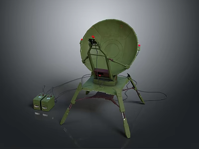 Green Portable Outdoor Storage Stand With Tripod Base And Storage Boxes 3d model