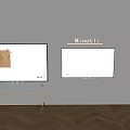 Minotli Whiteboard Stand And Wall Mounted Design With Clips Brown Paper Handwritten Notes Colored Markers