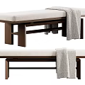 Baker Modern Stool Bench Solid Wood Stool Bed End Stool Blanket Shoe Changing Stool Sofa Stool 3d model