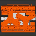 Industrial Heavy Duty Hardware Tools With Orange Components Silver Structure And Safety Railings For Engineering