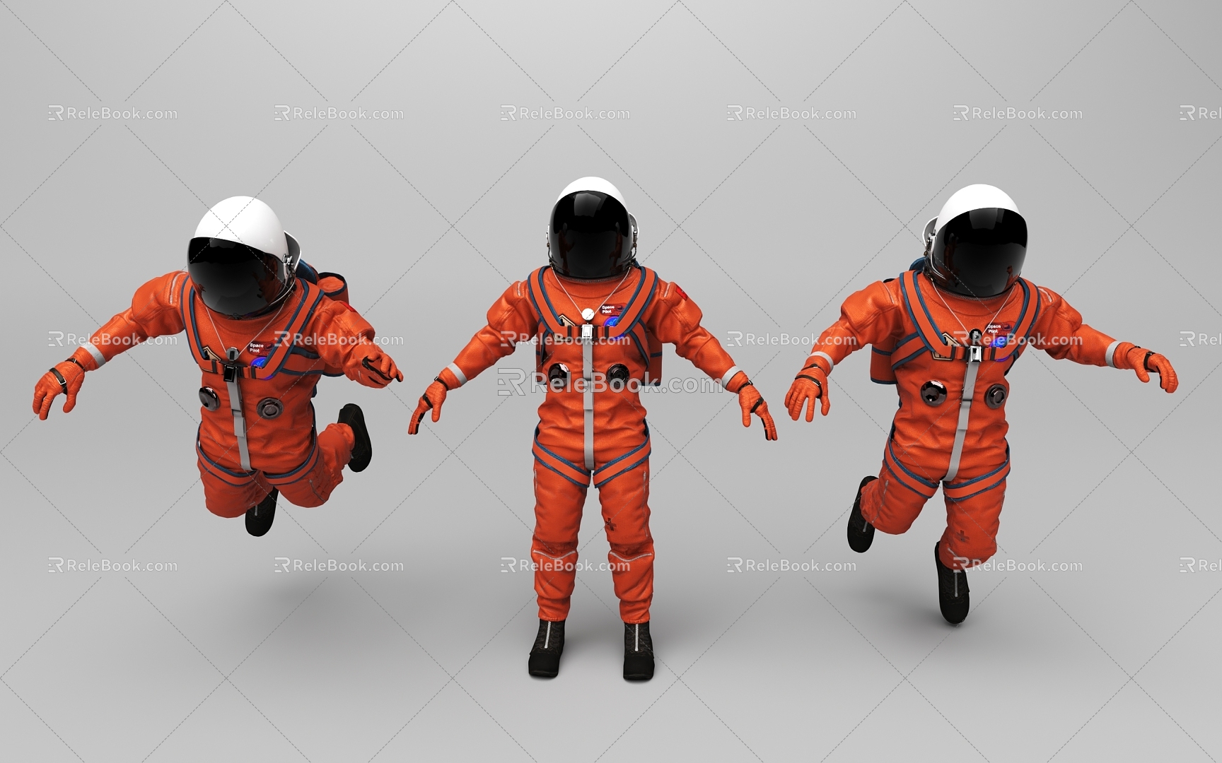 red space suit 3d model