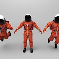 red space suit 3d model