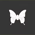 Rose Gold Butterfly Shaped Metallic Decorative Sculpture With Shiny Surface And Wing Patterns