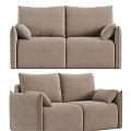 Two-person sofa soft sofa 3d model