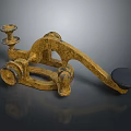 Brass Colored Vintage Hardware Tool with Adjustable Knobs and Clamping Mechanism