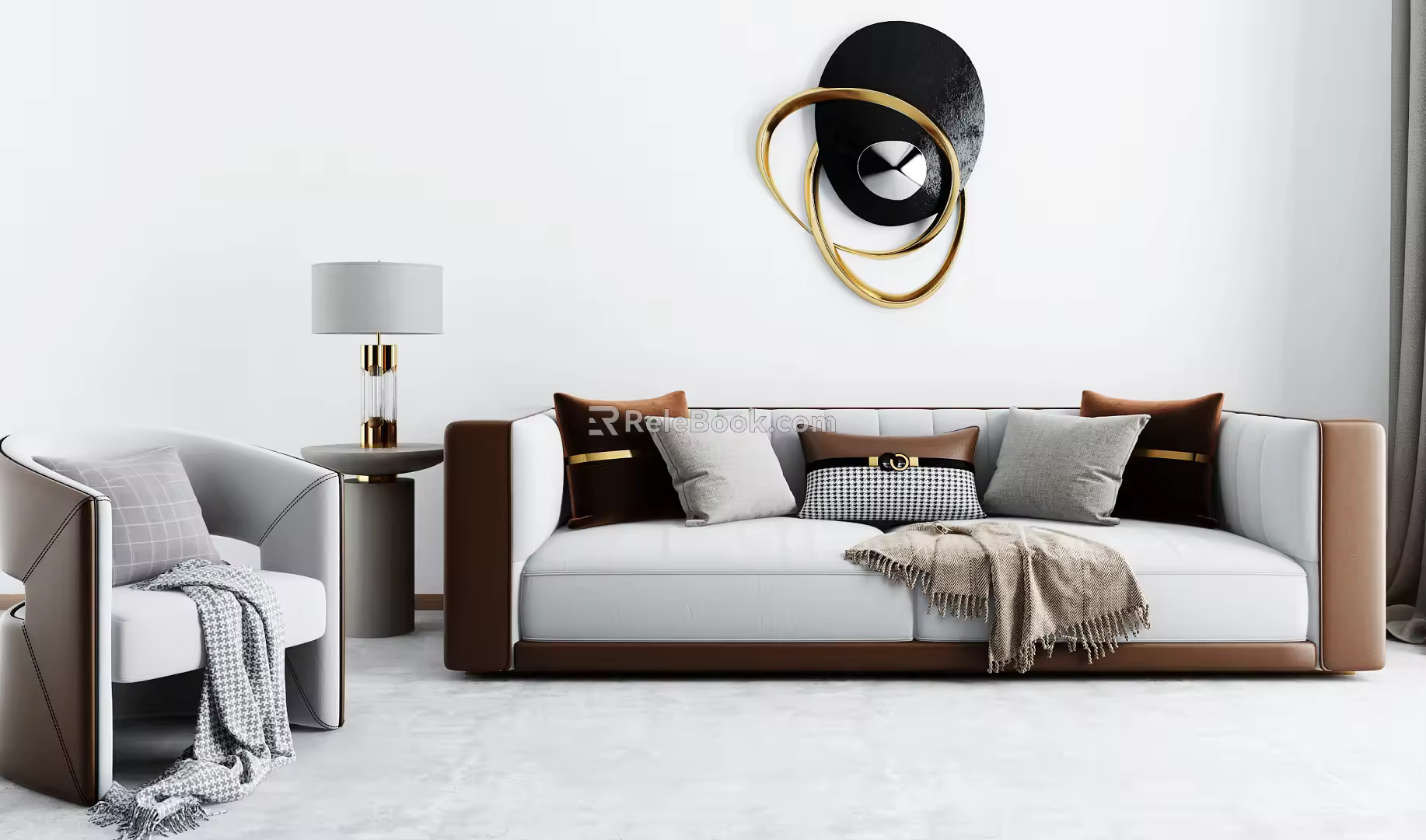 Modern Combination Sofa Multiplayer Sofa 3d model