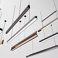 Modern Linear Pendant Lights With Various Styles For Contemporary Interior Design 3d model