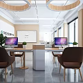 Citizen Appeal Response Service Center Interior With Reception And Plants