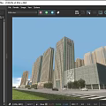Modern High Rise Residential Buildings With Commercial Area And Urban Greenery