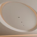 Modern Round Ceiling Interior Design With Recessed Lights And Soft Illumination