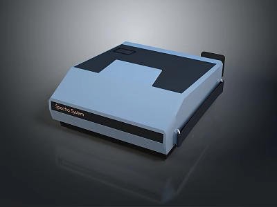 Light Blue Modern Scanner System With Flatbed Design For Electronic Scanning 3d model