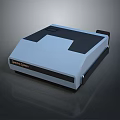 Light Blue Modern Scanner System With Flatbed Design For Electronic Scanning 3d model