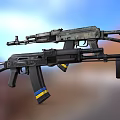 Various Military Rifles With Different Designs And Wooden Stocks On