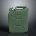 Green 20 Liter Jerry Can With Metal Nozzle And Handle Design
