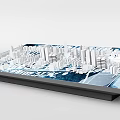 City Sand Table Model Showcasing Detailed Urban Architectural Models on Display Platform