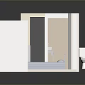 3D Interior Room Layout Model With Sofa Windows And White Light Tones
