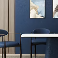 Modern Dining Table Chair Combination Dining Table Chair 3d model