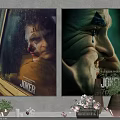 Joker Character Portrait Posters as Decorative Wall Art in Home Interior