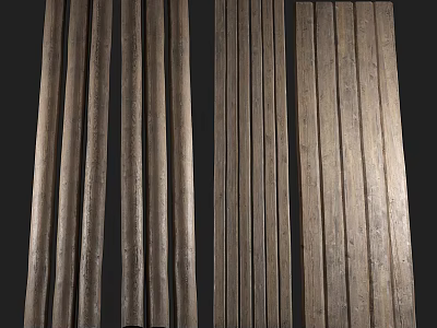 Quiet Wind Wood Board Wood Beams Wood Stakes Wood Stick Wood Fence 3d model