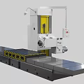 Large Industrial Gantry Milling Machine With White Body Yellow Stripes Worktable And Control Panel