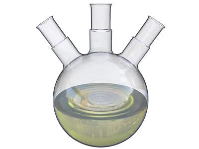 Modern Flask Three-necked Flask 3d model