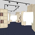 Modern Office Design With White Desks Orange And White Chairs Windows And Wooden Pendant Lights