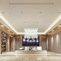Sales department reception rest area sand table area 3d model