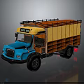 TATA ACE Truck Blue Front With Yellow Cargo Body And Roof Rack