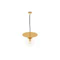 Modern Hanging Pendant Light With Gold Metal Frame And Transparent Glass Globe