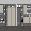 Modern bookcase 3d model