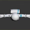 White Astronaut Spacesuit With Modern Design And Blue Accents For Cosmic Fashion